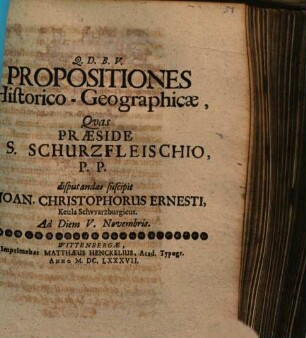 Propositiones Historico-Geographicae