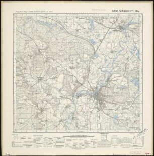 Meßtischblatt 6638 : Schwandorf i. Bay., 1941 : Schwandorf i. Bay. - Aufn. 1933, Ausg. 1937, bereinigt 1941. - 1:25000. - München, 1941. - 1 Kt.