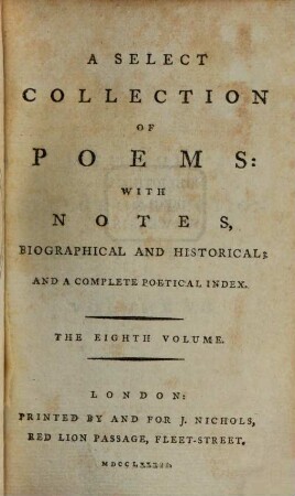 A Collection of Poems : With Notes, Biographical And Historical, 8