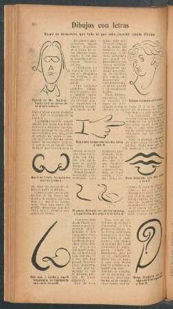Dibujos con letras : Donde se demuestra que todo el que sabe escribir puede dibujar