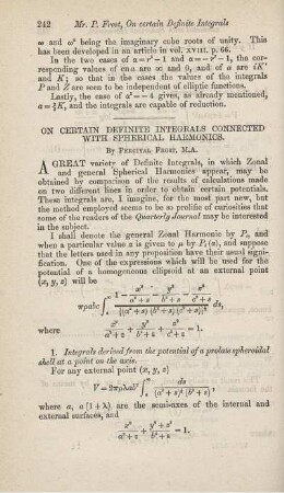 On the certain definite integrals connected with spherical harmonics.