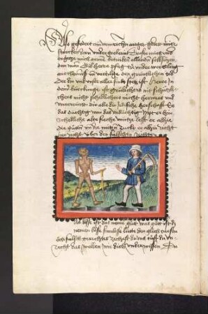 Dialogszene zwischen Tod und Ackermann: Der Tod definiert sich selbst