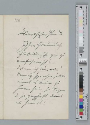 Brief an unbekannt ("Verehrtester Herr Dr.")
