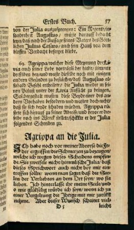 57-62, Agrippa an die Julia