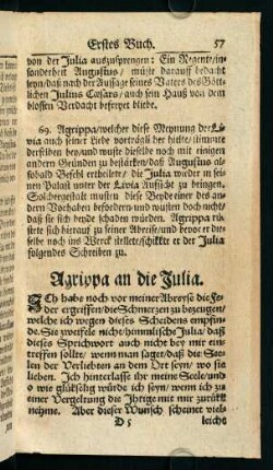 57-62, Agrippa an die Julia