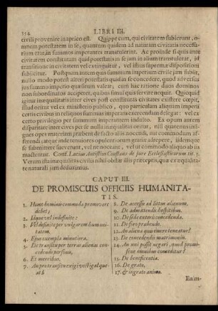Caput III. De Promiscuis Officiis Humanitatis.