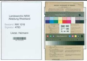 Entnazifizierung Hermann Lisner , geb. 28.09.1887 (Fabrikant)