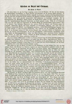 Kirchen zu Royat und Clermont