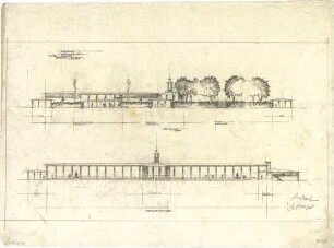Gsaenger, Gustav; Bad Tölz (Bayern); Wandelhalle - West- und Südseite (Ansicht)