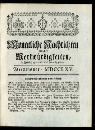 Weinmonat, MDCCLXV