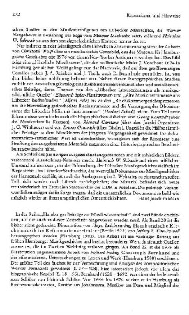 Leichsenring, Hugo :: Hamburgische Kirchenmusik im Reformationszeitalter, (Berlin 1922), hrsg. von Jeffery T. Kite-Powell, (Hamburger Beiträge zur Musikwissenschaft, 20) : Erstveröff., Hamburg, Wagner, 1982