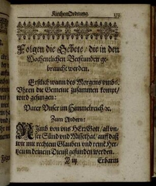 Folgen die Gebete, die in den Wöchentlichen Betstunden gebraucht werden