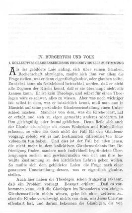 IV. Bürgertum und Volk