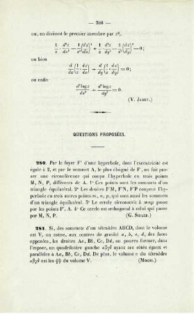Questions proposées.