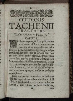 De Morborum Principe. Caput I.
