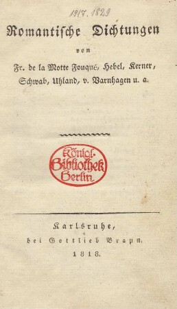 Romantische Dichtungen