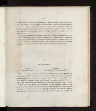 VII. Die Sternwarte und das magnetische Observatorium