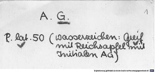 Sachkartei zur Einbandsammlung der Bayerischen Staatsbibliothek - BSB Cbm Cat. 263 a. [6], G - BSB Cbm Cat. 263 a(6