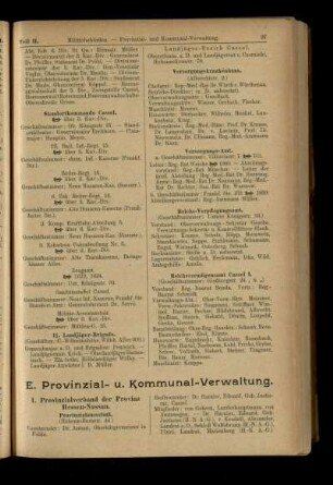 Provinzial- u. Kommunal-Verwaltung