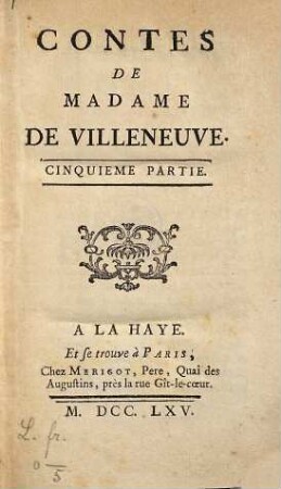 Contes De Madame De Villeneuve, 5