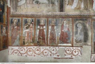 Erster Freskenzyklus des 15. Jahrhunderts, Heiligen- und Aposteldarstellungen