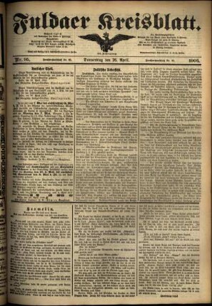 Ausgabe vom Donnerstag, den 26. April 1906.