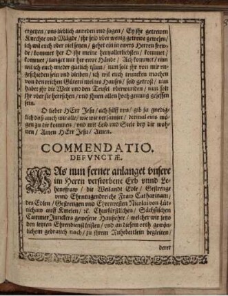 Commendatio Defunctae