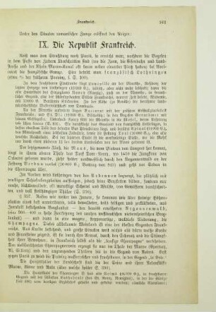 IX. Die Republik Frankreich