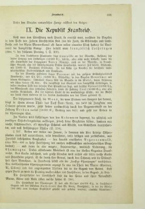 IX. Die Republik Frankreich