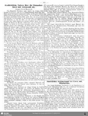 Geschichtliche Notizen über die Uhrmacherkunst und Astronomie etc. : James Clerk Maxwell