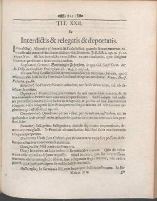 Tit. XXII. De Interdictis & relatis & deportatis.
