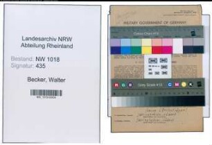 Entnazifizierung Walter Becker , geb. 29.09.1906 (Arbeiter)