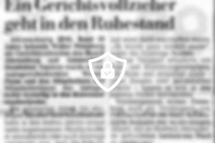 Ein Gerichtsvollzieher geht in [Name maskiert]