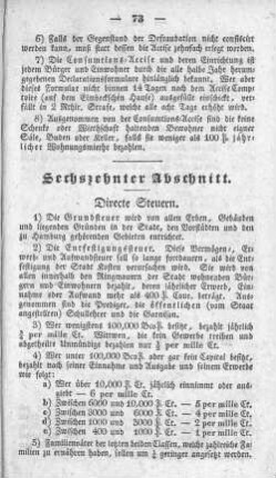Sechszehnter Abschnitt. Directe Steuern.