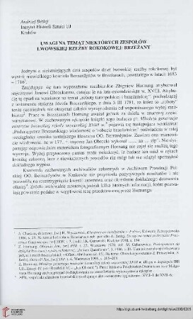 5: Uwagi na temat niektórych zespołów lwowskiej rzeźby rokokowej: Brzeżany