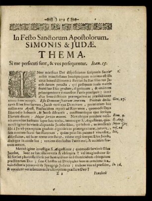 In Festo Sanctorum Apostolorum Simonis & Judae.