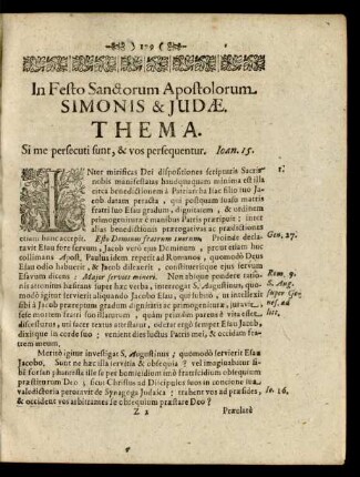 In Festo Sanctorum Apostolorum Simonis & Judae.