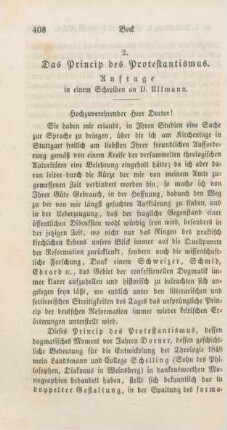408-411 Das Princip des Protestantismus