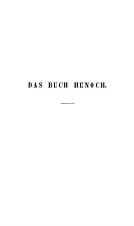 Das Buch Henoch.
