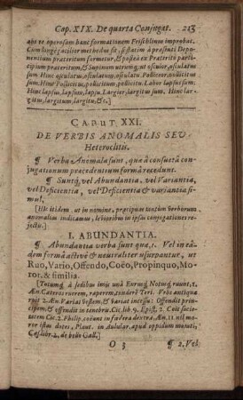 Caput XXI. De Verbis Anomalis Seu Heteroclitis.
