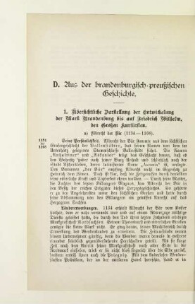 D. Aus der brandenburgisch-preußischen Geschichte