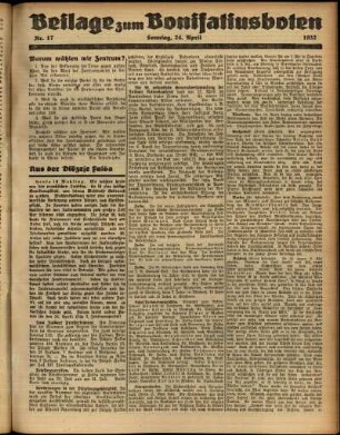 Zweite Ausgabe vom Sonntag, den 24. April 1932.