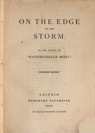On the edge of the storm