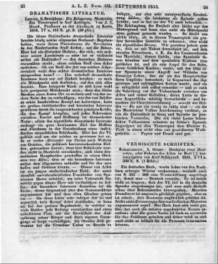 Hauch, J. C.: Die Belagerung Maastrichts. Ein Trauerspiel in fünf Aufzügen. Leipzig: Brockhaus 1834