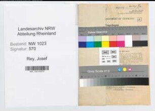 Entnazifizierung Josef Rey , geb. 07.07.1894 (Landwirt)