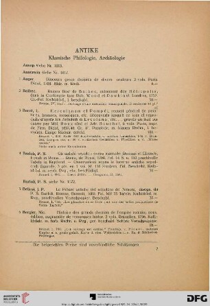 Antike (Nr. 1-87