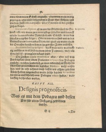 Caput VIII. De signis prognosticis.
