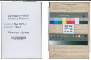 Entnazifizierung Agathe Petermann , geb. 08.05.1921 (Stenotypistin)