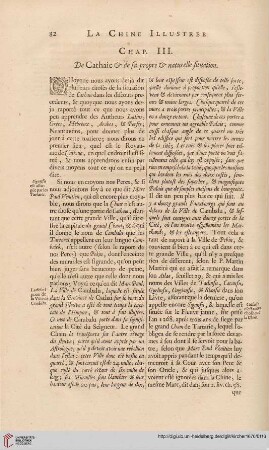 Chap. III: De Cathaie & de sa propre & naturelle situation