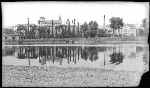 Leitmeritz. Blick über die Elbe zum Jesuitenkolleg